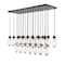 Z-Lite Arden Linear Chandelier, 23-Light, 18 In.W x 54 In.L x 12 In.H, Matte Black/Clear 651P-23L-MB - alternate 4